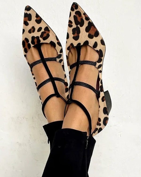 Bridget | Schuhe mit Absatz und Leopardenriemen - Leopard - - Nancy & Ruth