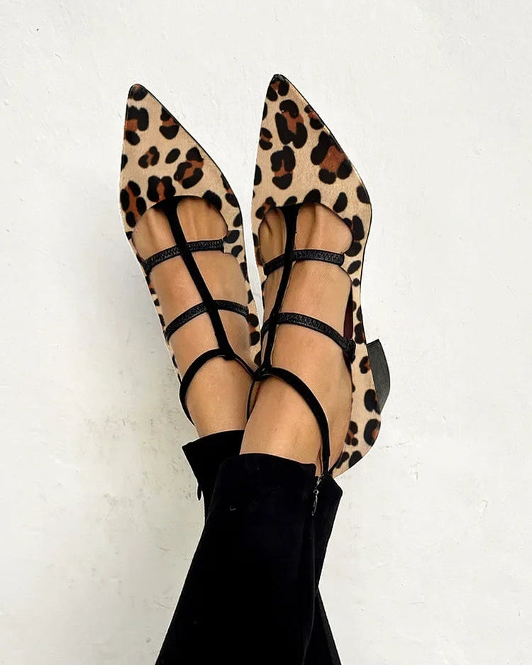 Leopard Strap Heels for a Stylish and Bold Look - - Heels - Concept Fashionlab
