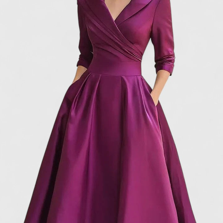 Damen Luxuriöses Midikleid für mühelose Eleganz