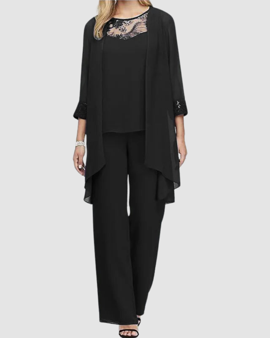 Elegantes 3-teiliges Ensemble - Schwarz - Three-Piece Set - Concept Fashionlab Boutique