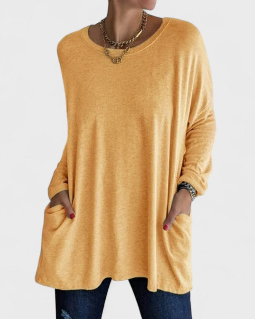 Bluse mit entspannter Passform Damen - Gelb - Damen > Blusen - Concept Fashionlab