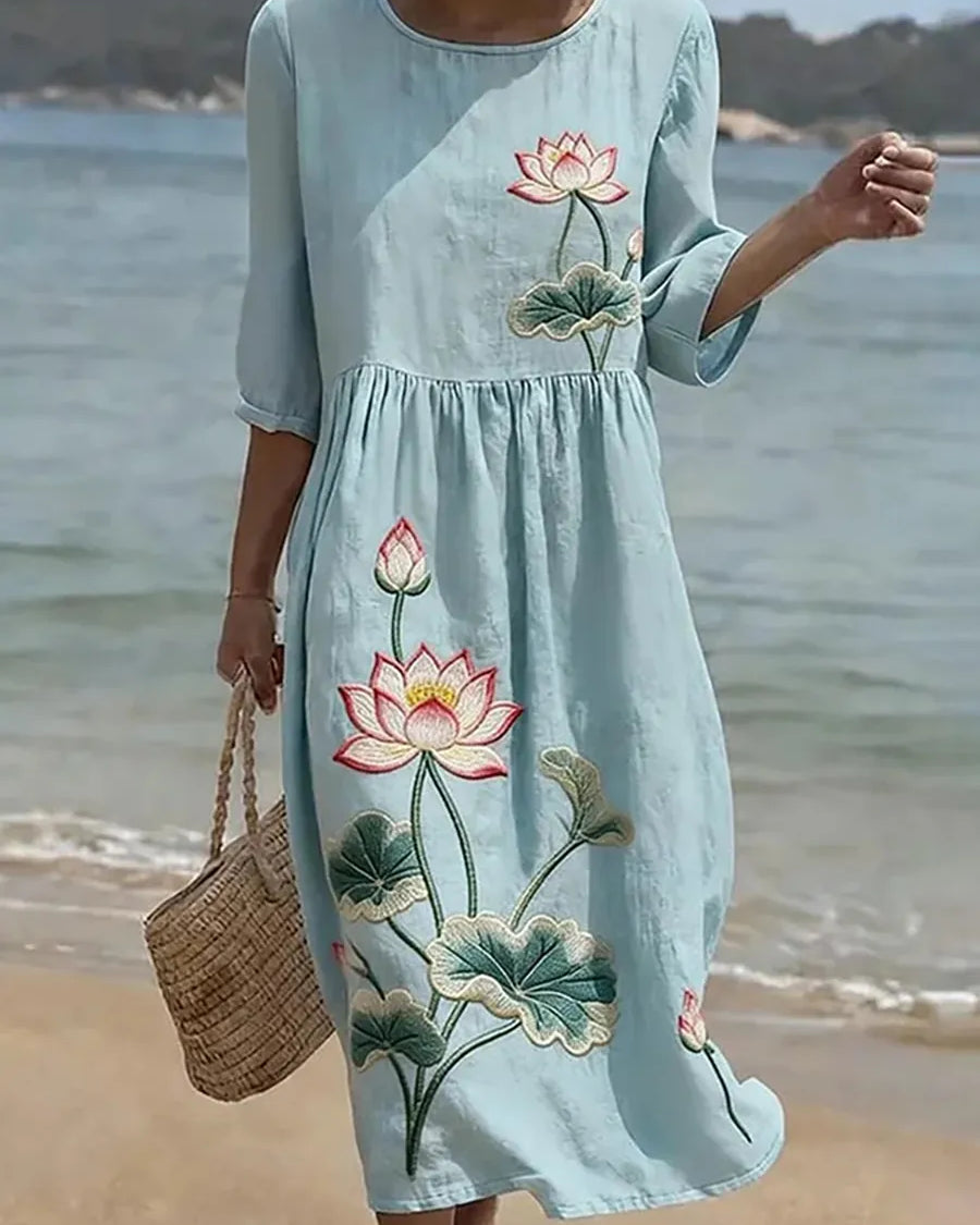 Vanessa | Elegantes Blumenkleid - - Dresses - Cow Clothing