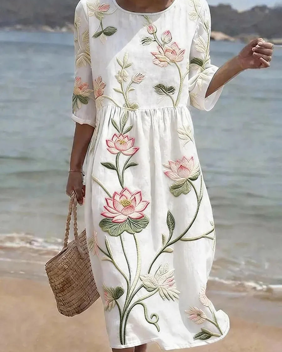 Chloe | Elegantes Blumenkleid - - Dresses - Cow Clothing