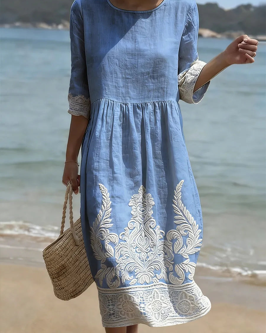 Bernstein | Elegantes Blumenkleid - - Dresses - Cow Clothing