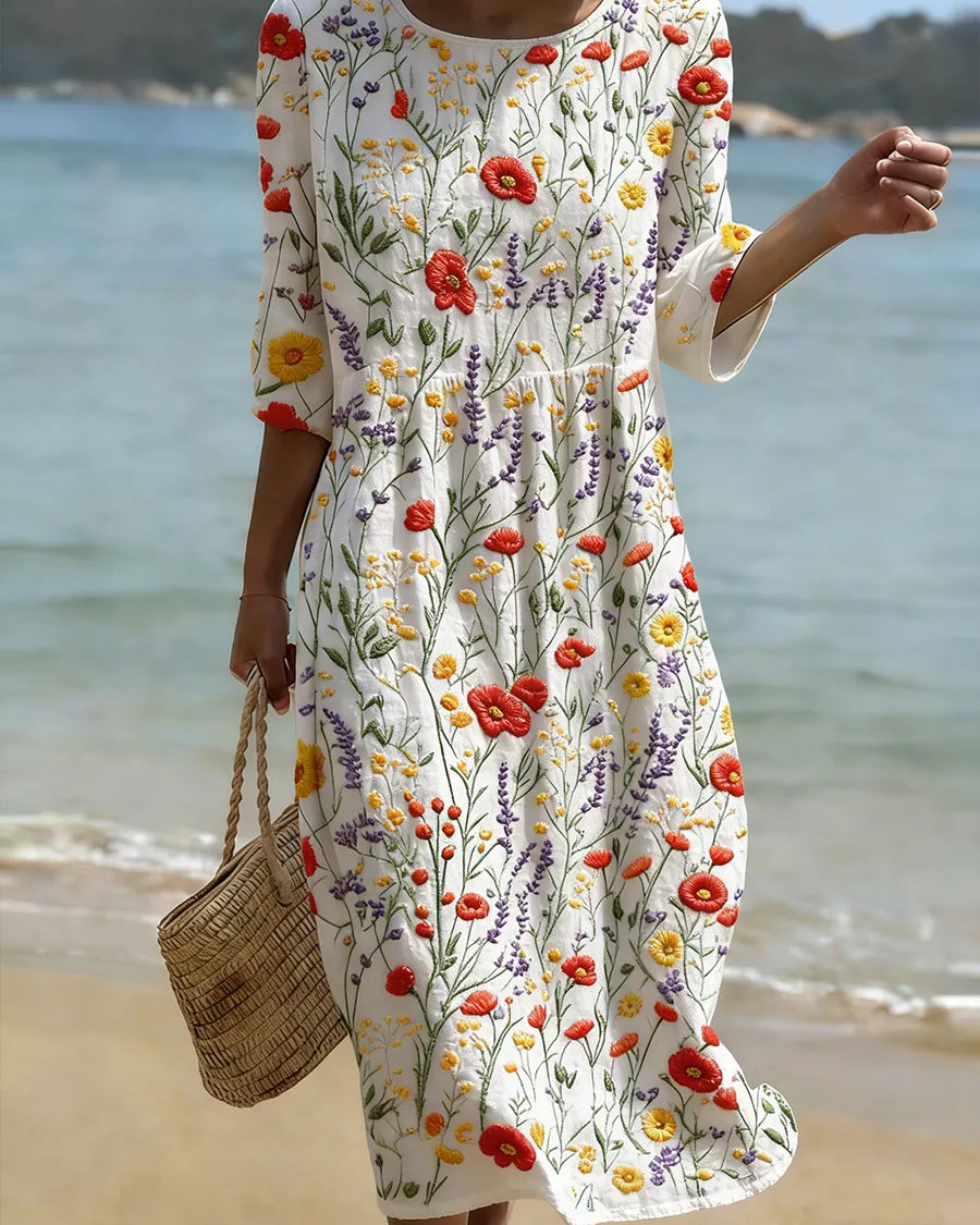 Nicole | Elegantes Blumenkleid - - Dress - Cow Clothing
