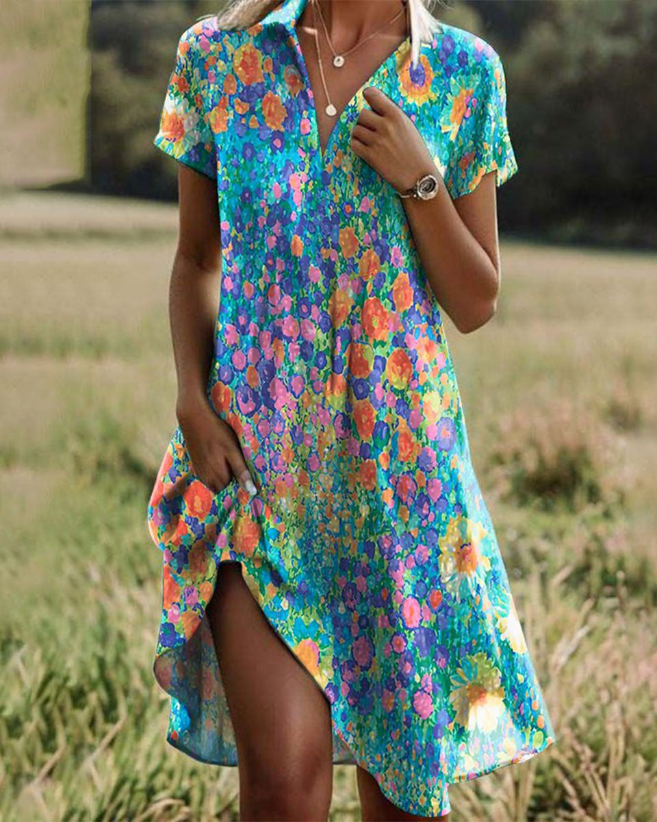 Müheloser Tragekomfort Sommerkleid - Bunt - Dress - Concept Fashionlab
