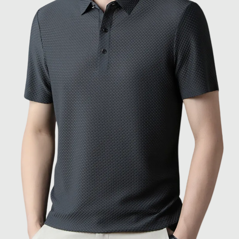 Herren Fleckenabweisendes Seiden-Poloshirt