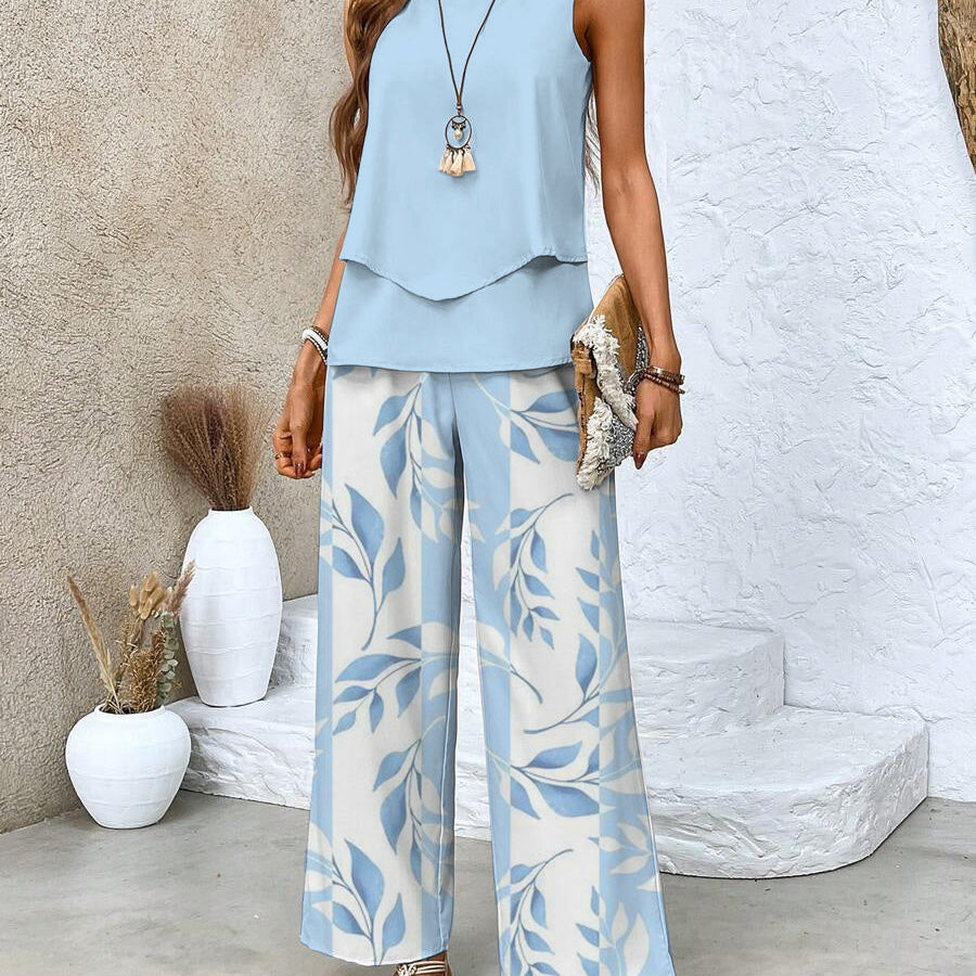Nora™ – Elegantes zweiteiliges Sommerset - Blau - - Cow Clothing