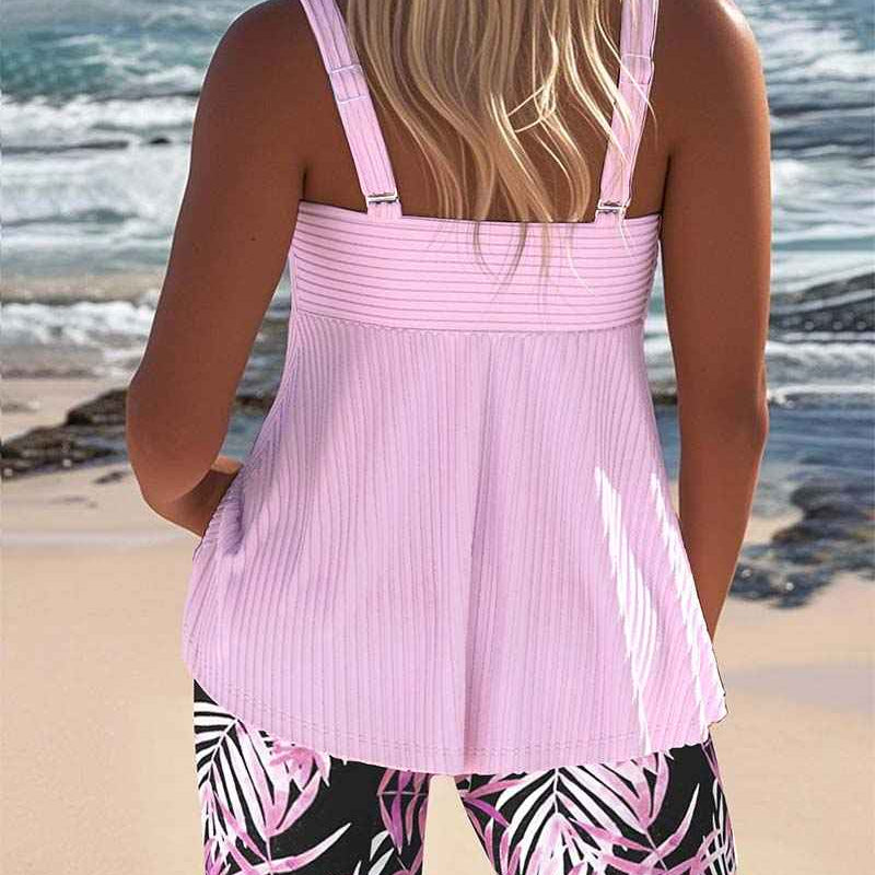 Muse® Farbenfrohes Tankini-Set – lebhaftes, auffälliges zweiteiliges Badeoutfit