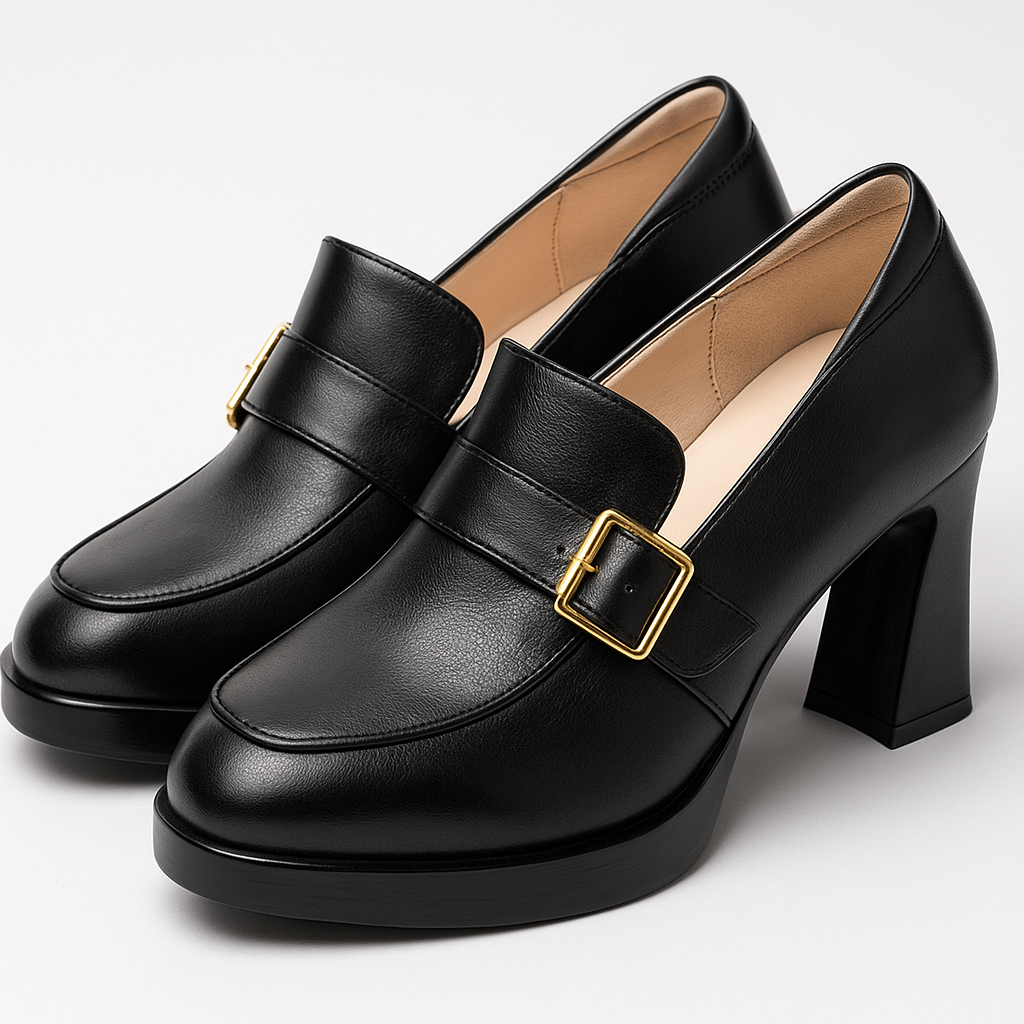 Damen Pumps mit Schnalle - Schwarz - Damen > Sandalen > Absatz - Concept Fashionlab