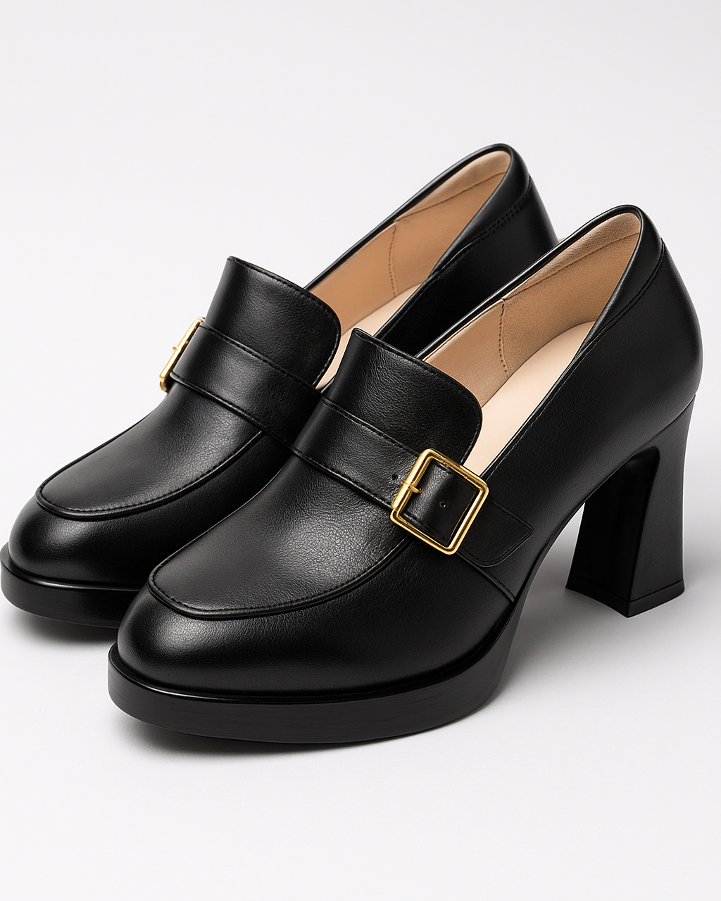 Damen Pumps mit Schnalle - Schwarz - Damen > Sandalen > Absatz - Concept Fashionlab