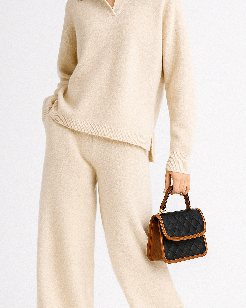 Polo-Strick-Set – müheloser Stil, ganztägiger Komfort - - Two-Piece Set - Concept Fashionlab