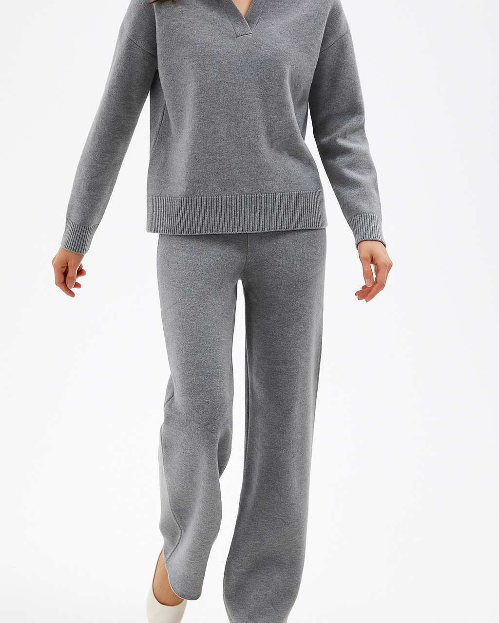 Polo-Strick-Set – müheloser Stil, ganztägiger Komfort - - Two-Piece Set - Concept Fashionlab