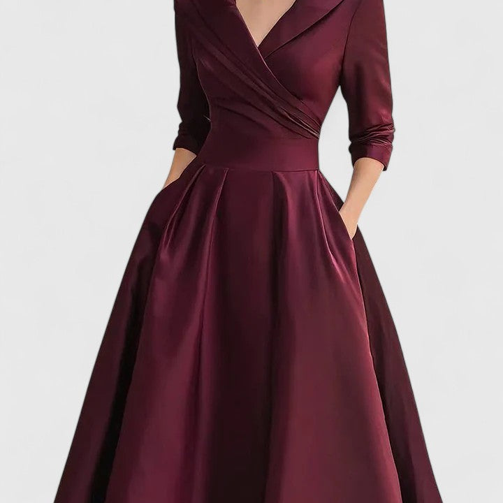 Damen Luxuriöses Midikleid für mühelose Eleganz
