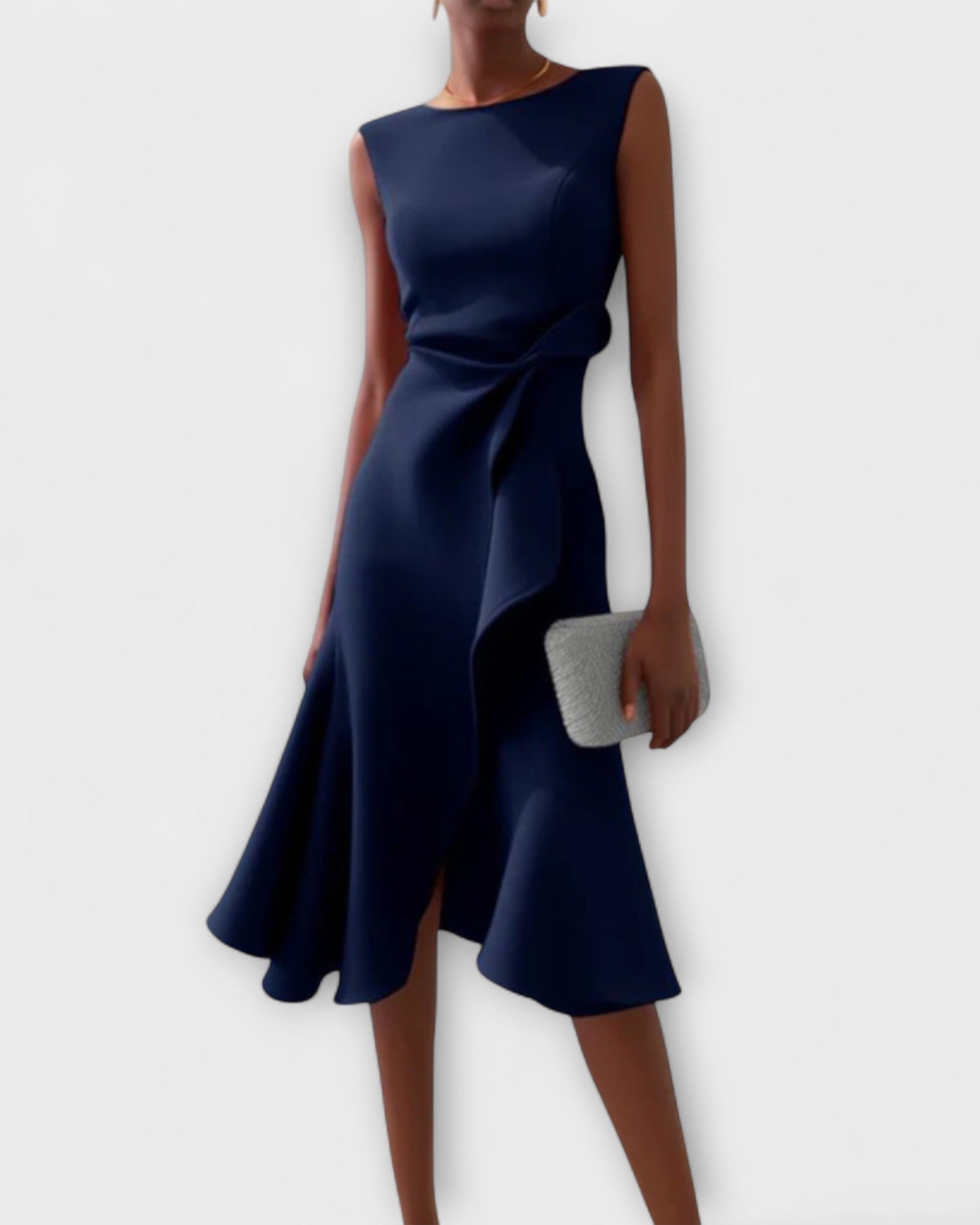Darlene | Elegantes Midikleid - Marineblau - - Cow Clothing