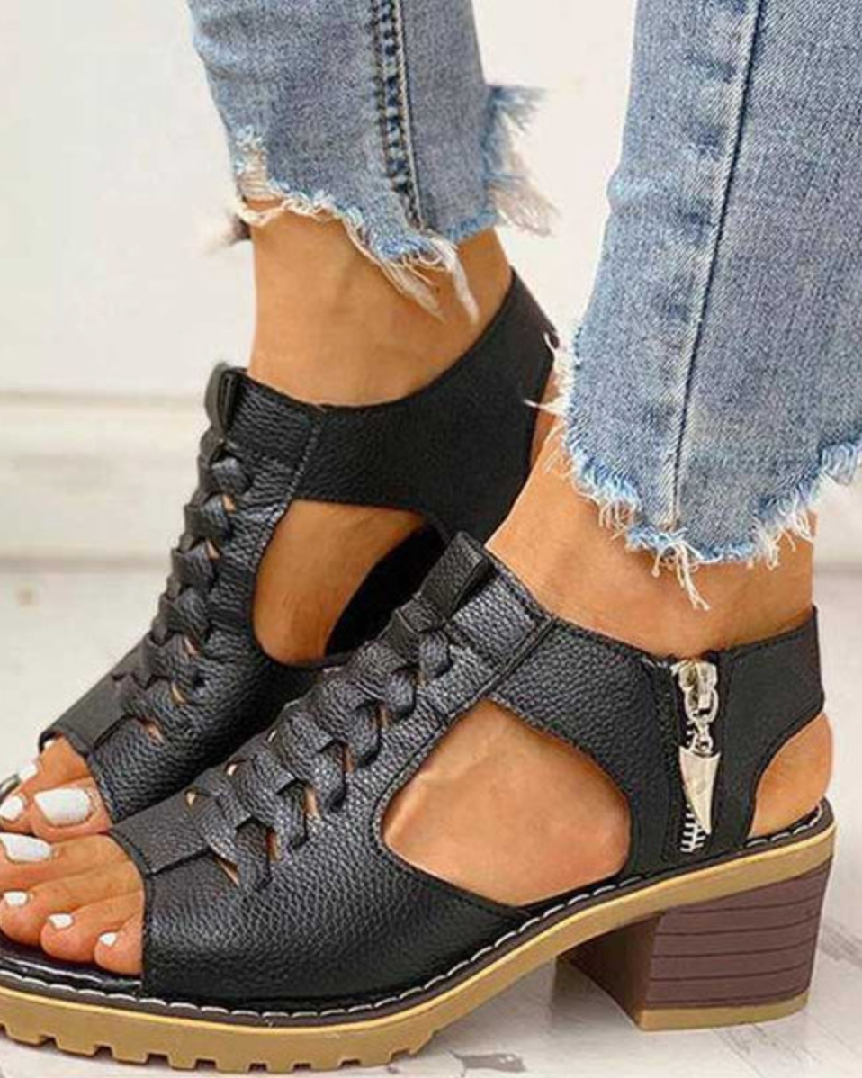 Glamouröse High-Heel-Sandalen Damen - Schwarz - Damen > Sandalen - Concept Fashionlab