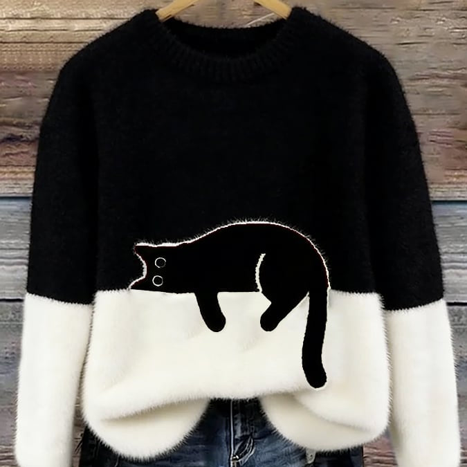 Cassey Katzen-Strickpullover – Ultraweich, kuschelig und schnurrperfekt für den Alltag