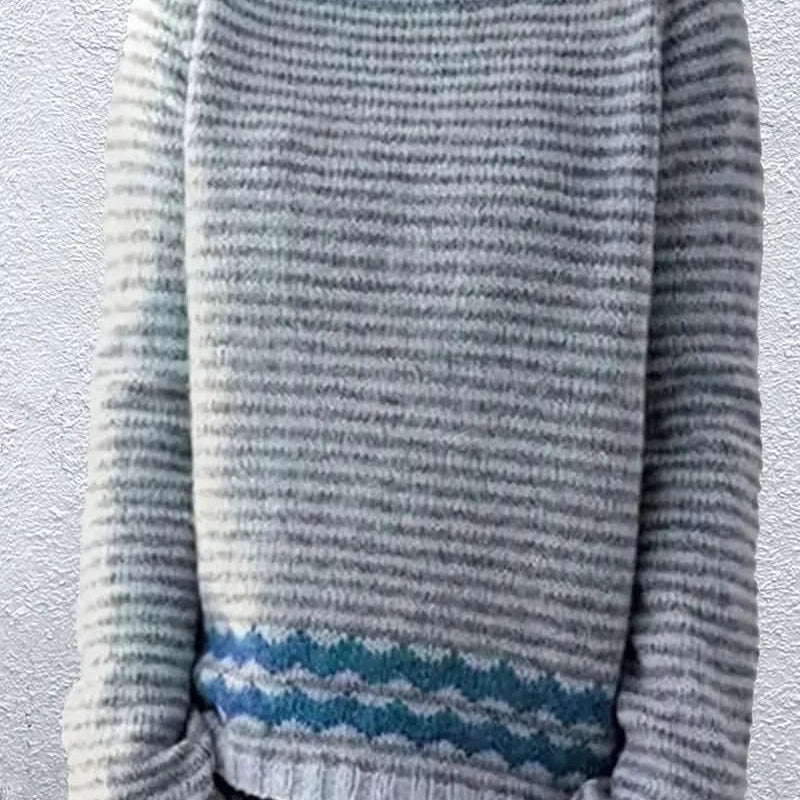 Lässiger Damen-Pullover mit dezenten Streifen