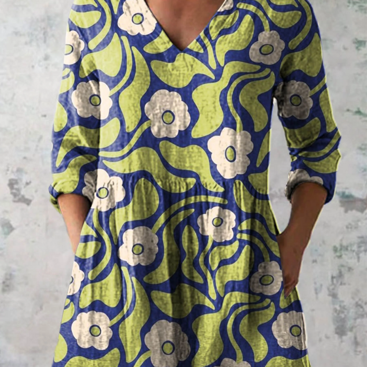 Elodie | Lange Bluse mit V-Ausschnitt