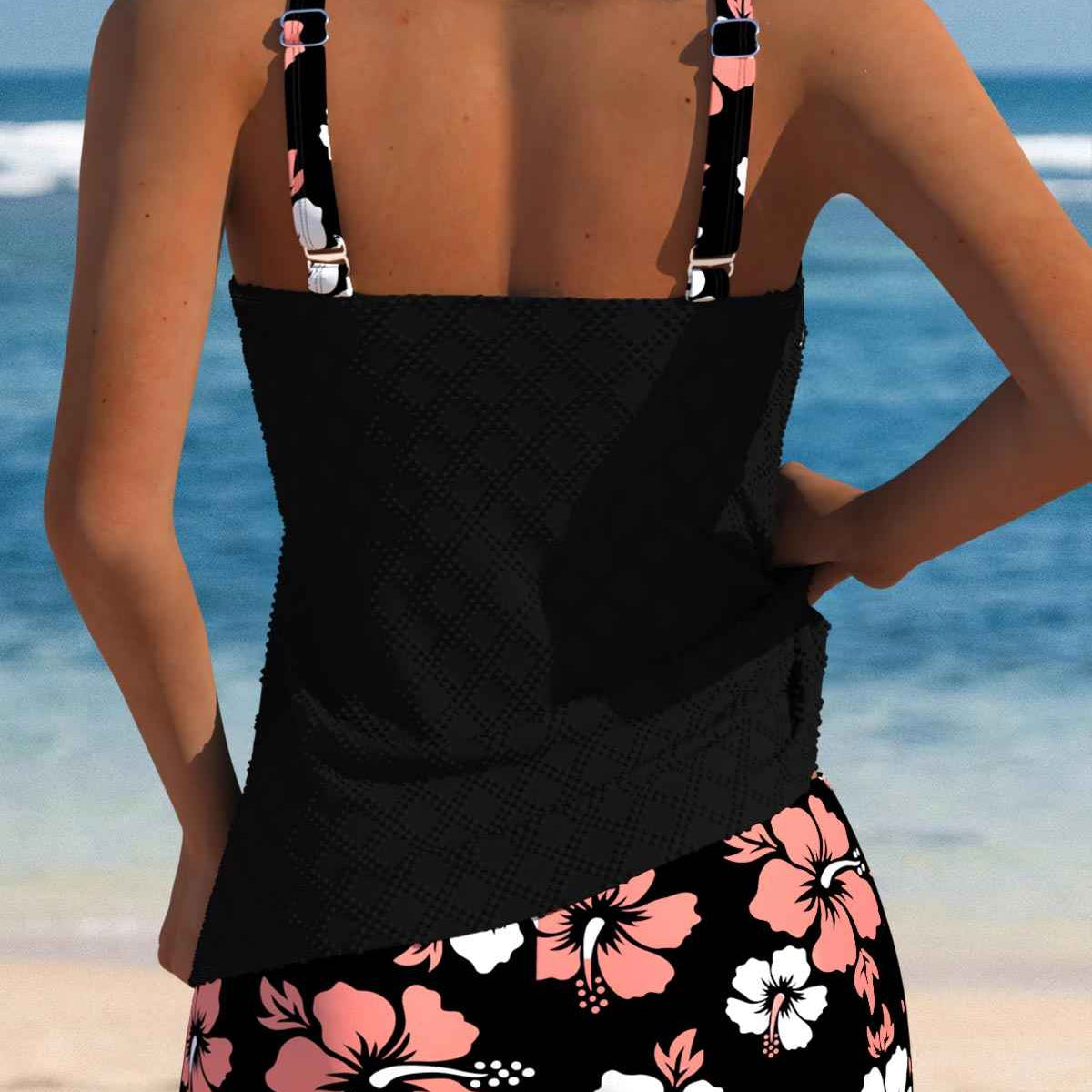 Arabelle Tankini-Set mit Blumendruck – Lebendige, schmeichelhafte Badebekleidung für Sommertage