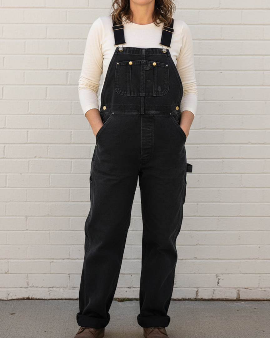 Carol - Utility-Latzhose - Schwarz - Pants - Concept Fashionlab Boutique
