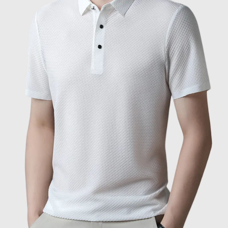 Herren Fleckenabweisendes Seiden-Poloshirt