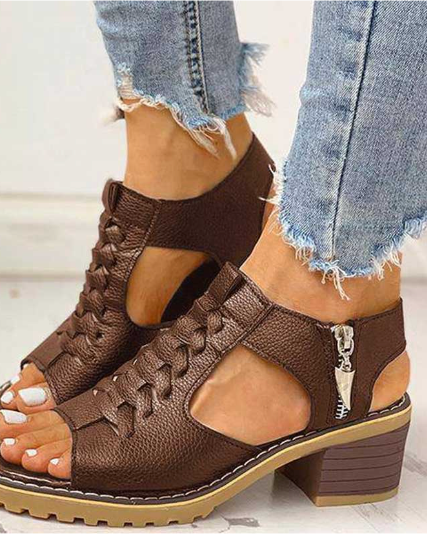 Glamouröse High-Heel-Sandalen Damen - Braun - Damen > Sandalen - Concept Fashionlab