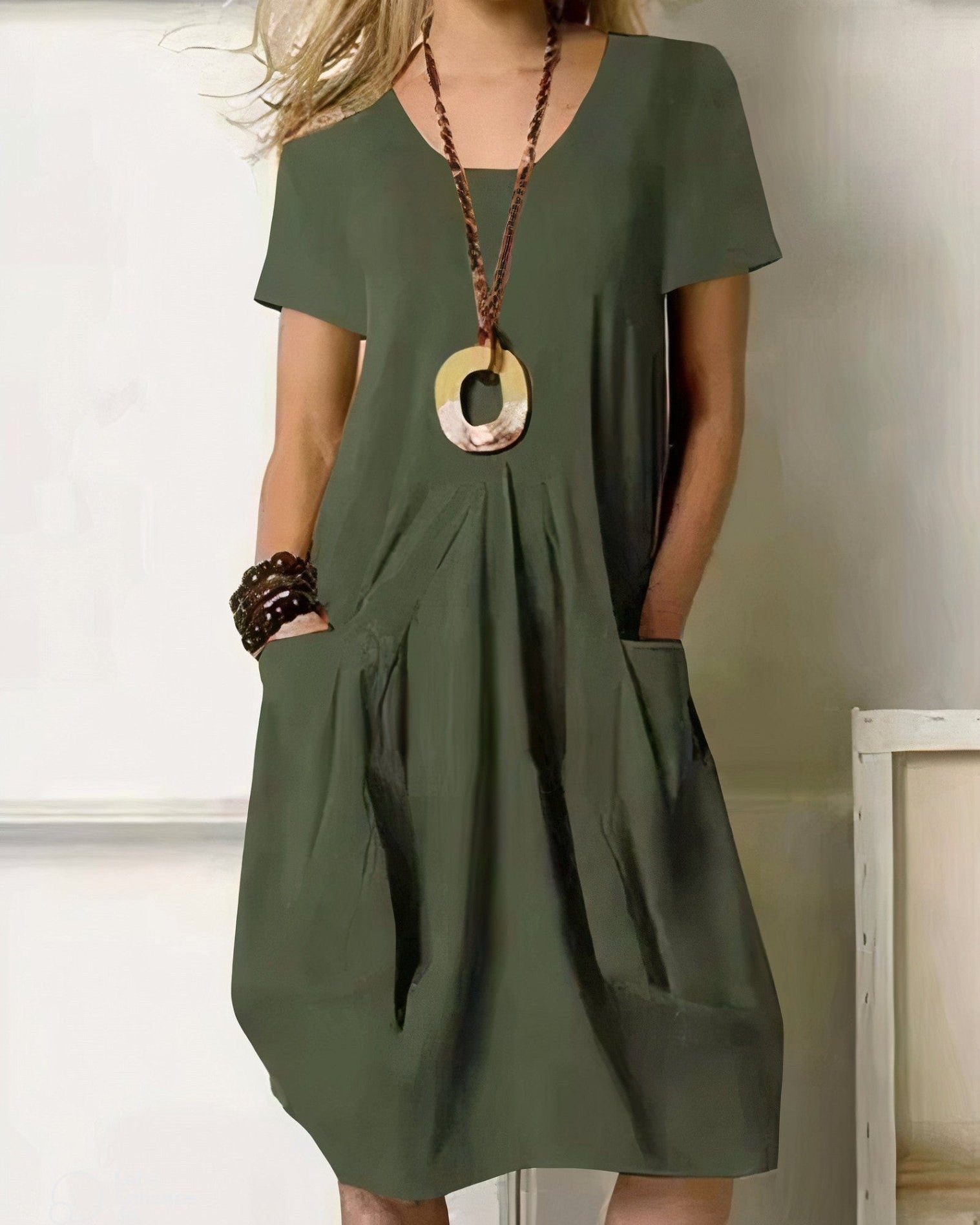 Kwani | Lässiges, fließendes Kleid - Grün (Fast ausverkauft) - Default - Madison Boutique Savannah