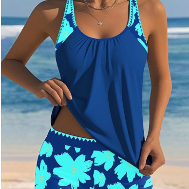 Ellen florales Tankini-Oberteil mit passendem Boxer-Set