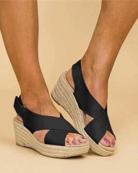 Orthopädische Sandalen – ganztägiger Komfort und überlegene Unterstützung Damen - Schwarz - Orthopedic Sandals - Concept Fashionlab