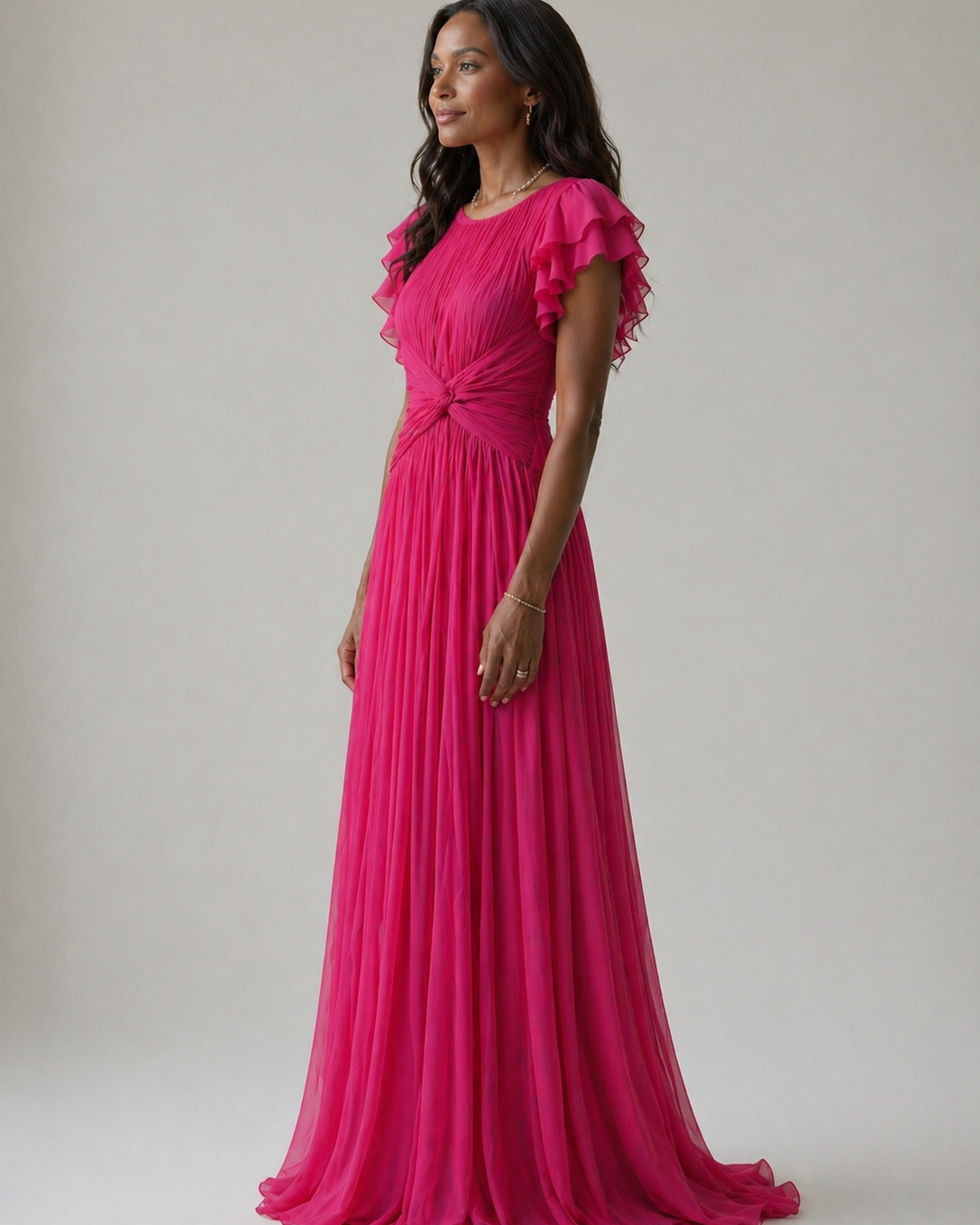Plissiertes Abendkleid - - Invitato al matrimonio - DUUWE