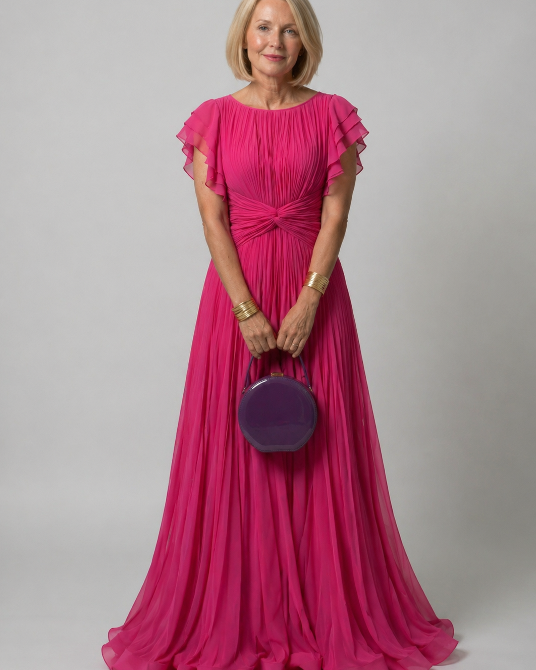 Plissiertes Abendkleid - - Invitato al matrimonio - DUUWE