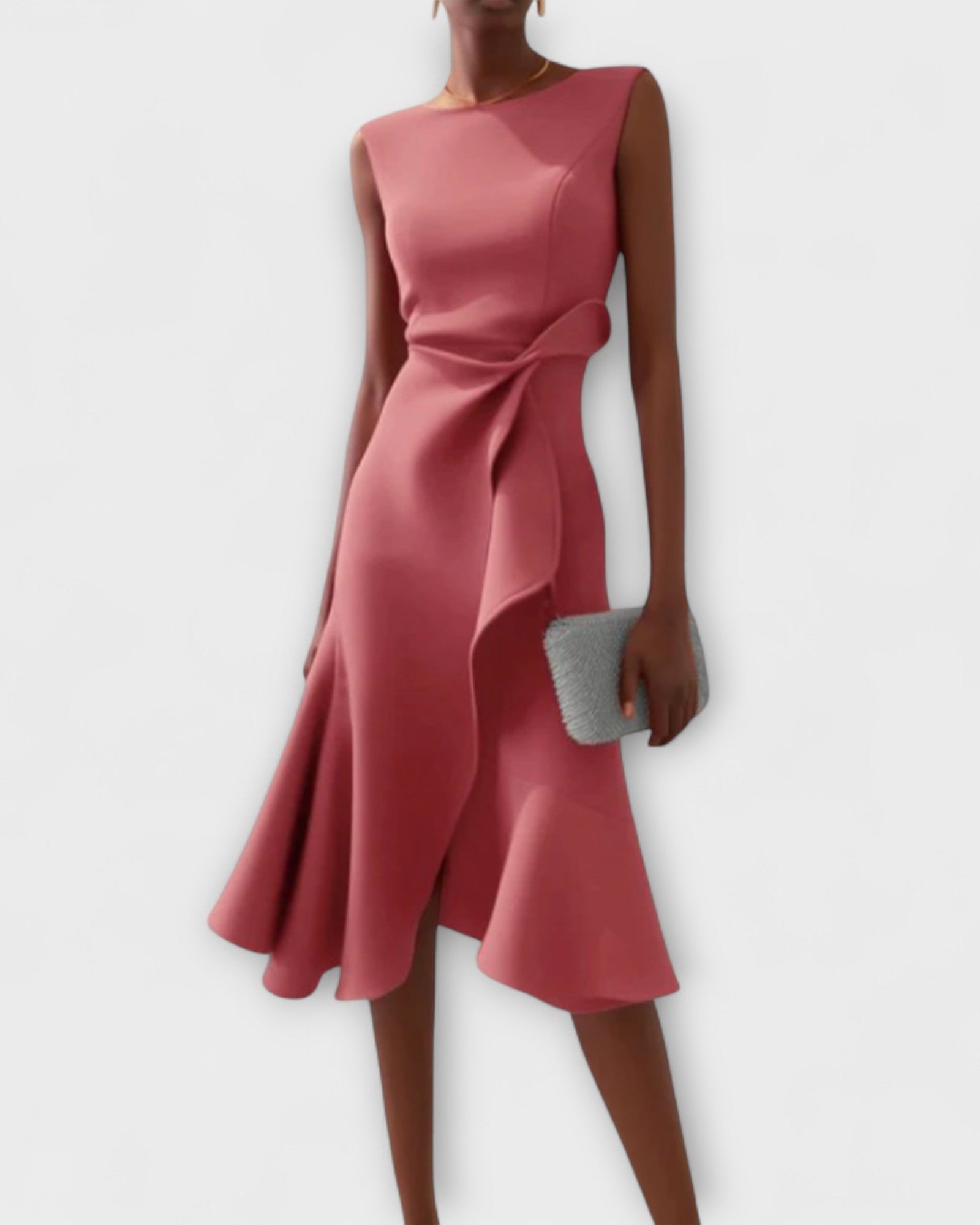 Darlene | Elegantes Midikleid - Rosa - - Cow Clothing