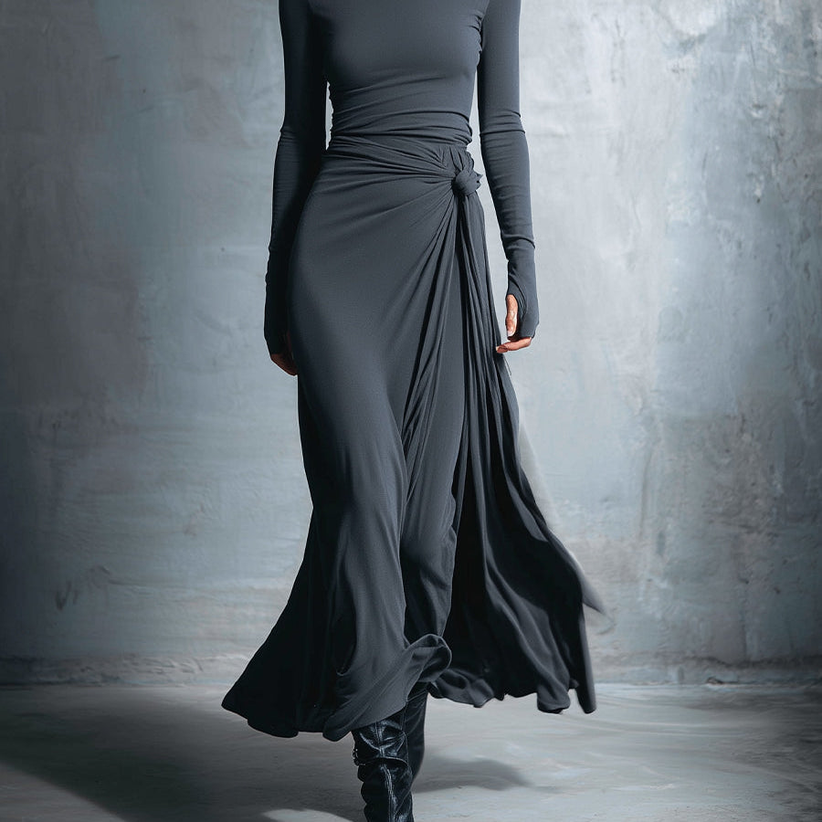 Luxus-Maxikleid mit einer eleganten, fließenden Passform