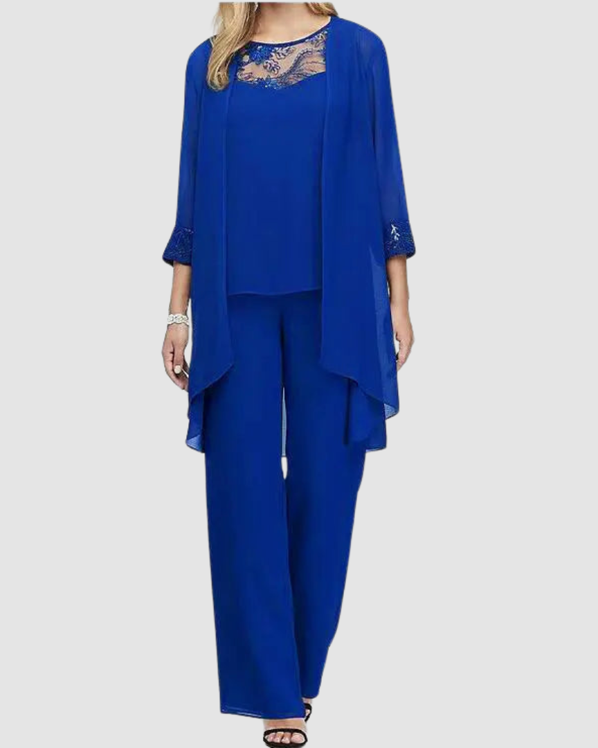Elegantes 3-teiliges Ensemble - Blau - Three-Piece Set - Concept Fashionlab Boutique
