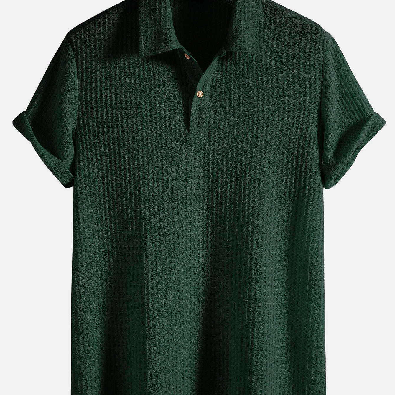 Herren Premium Waffelstrick-Poloshirt