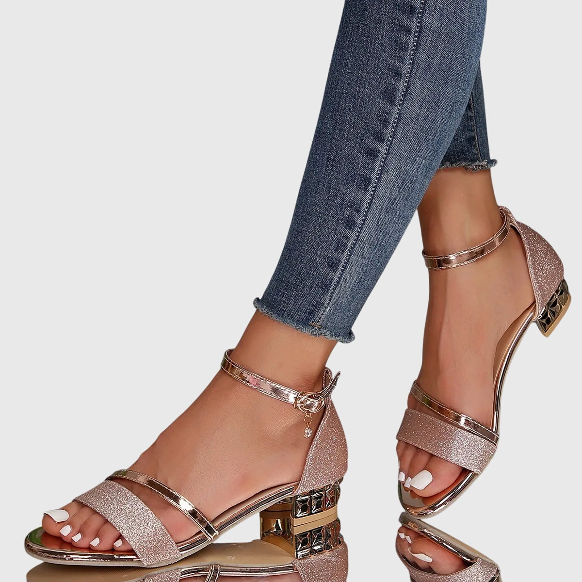 Damen Luxe Komfort-Absatzsandalen — Elegante Alltags-Heels