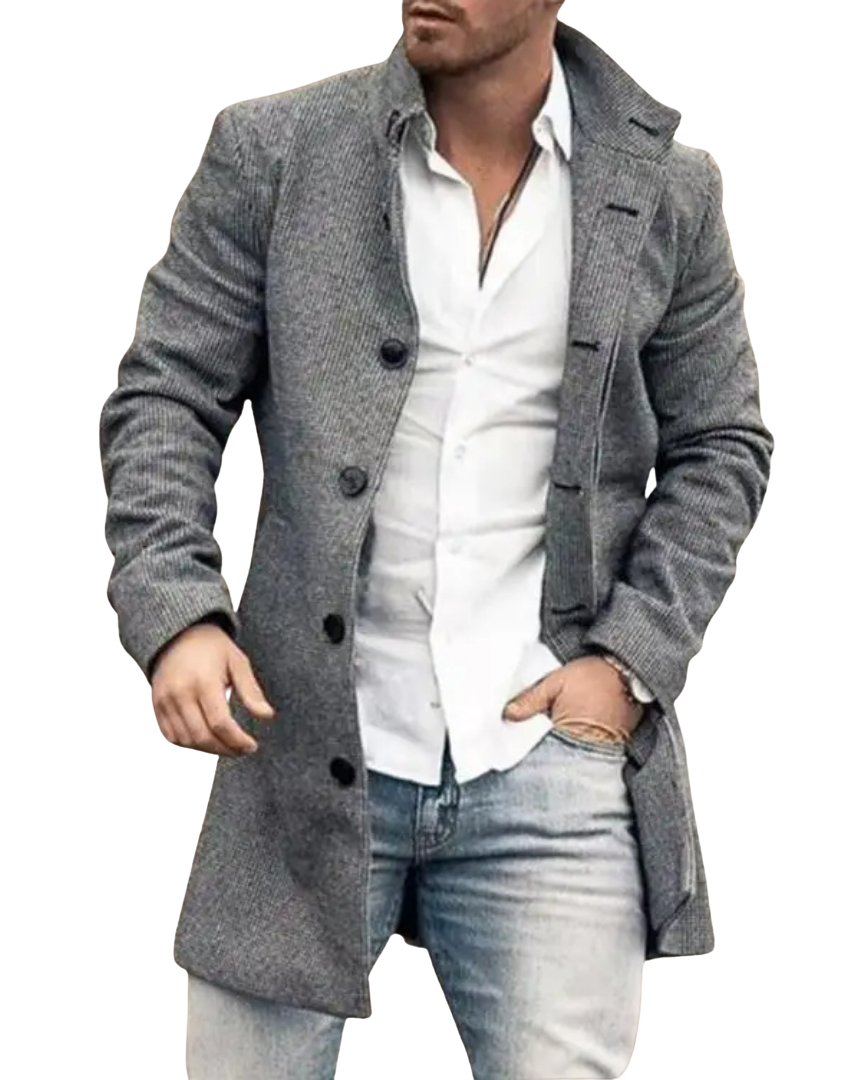 Adriano | Elegant and Timeless Coat Elegant | Elegant | Elegant - Gray Mélange (Almost Sold Out!) - Coat - Concept Fashionlab