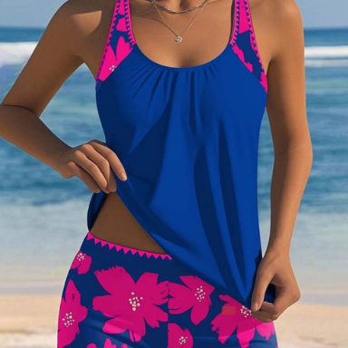 Ellen florales Tankini-Oberteil mit passendem Boxer-Set