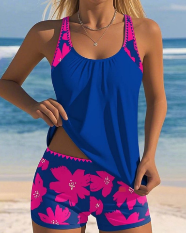 Ellen florales Tankini-Oberteil mit passendem Boxer-Set