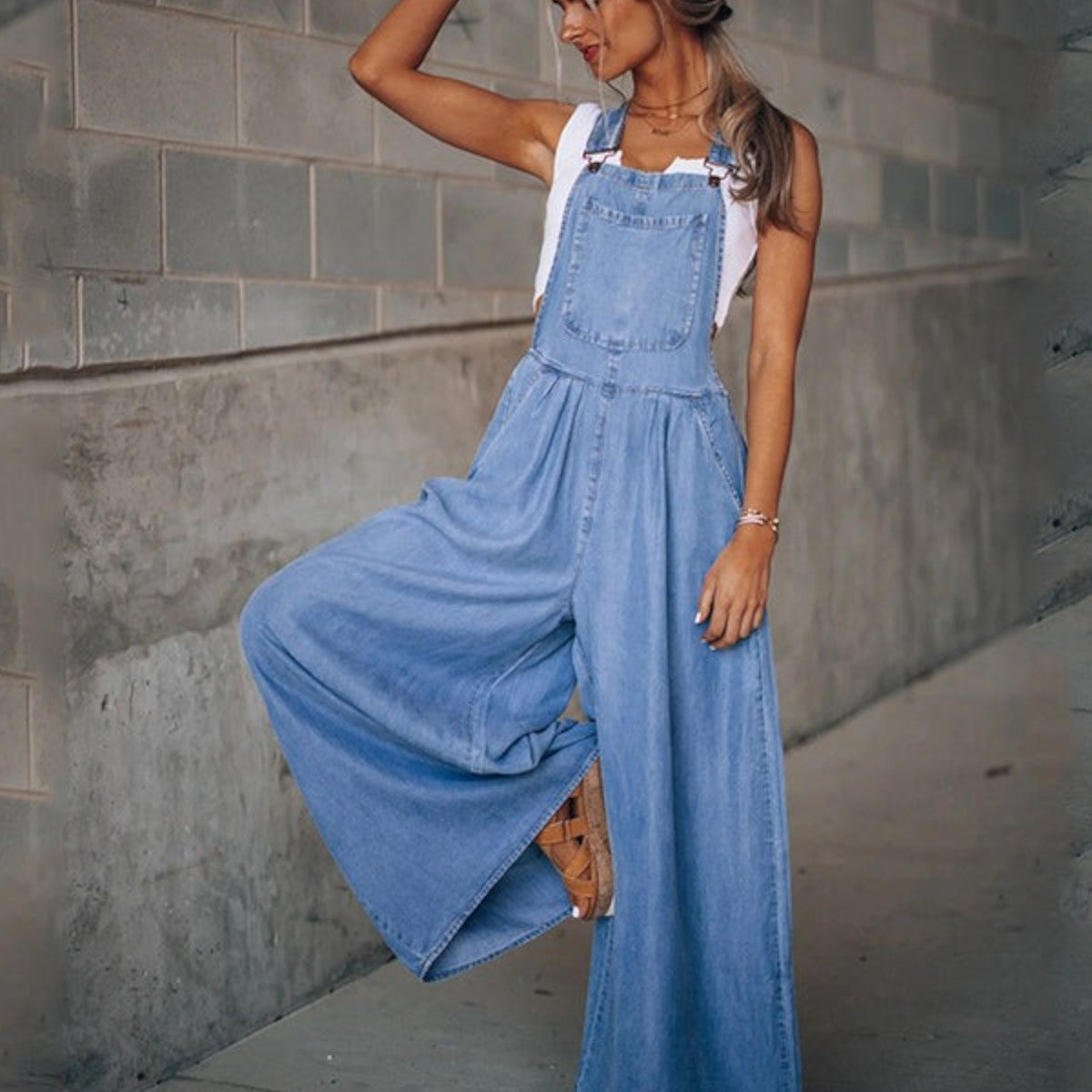 Amelia eleganter Denim-Jumpsuit