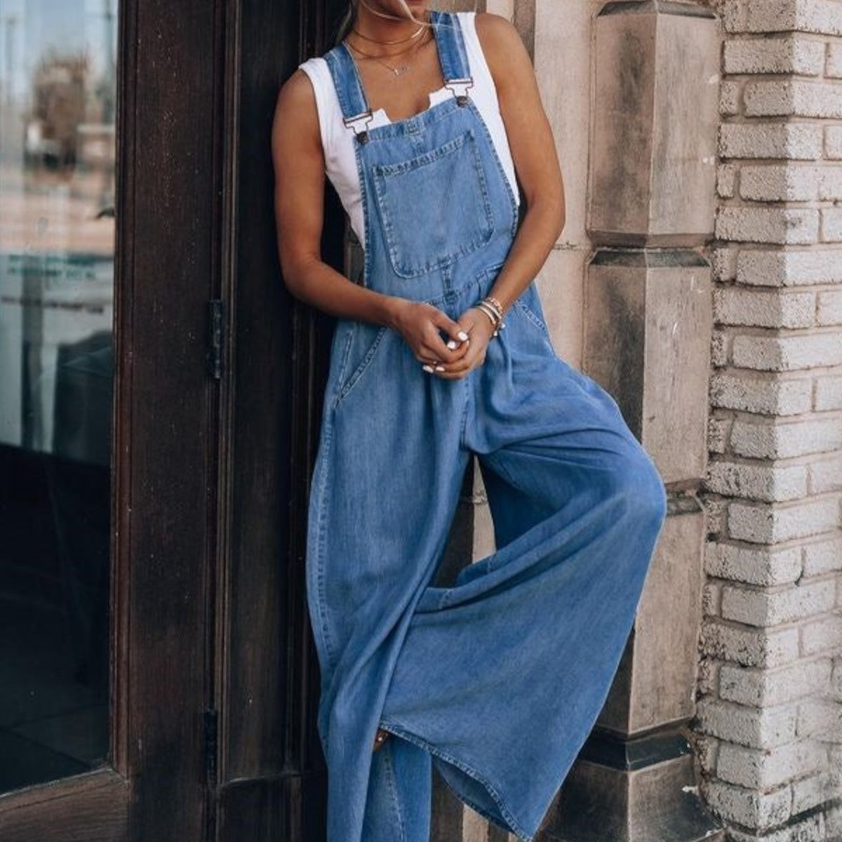 Amelia eleganter Denim-Jumpsuit