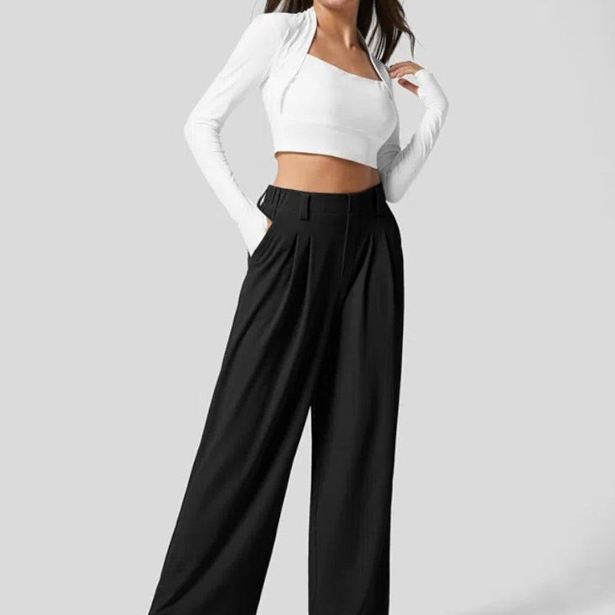 Palazzohose mit weitem Bein – fließend, Palazzo-Stil