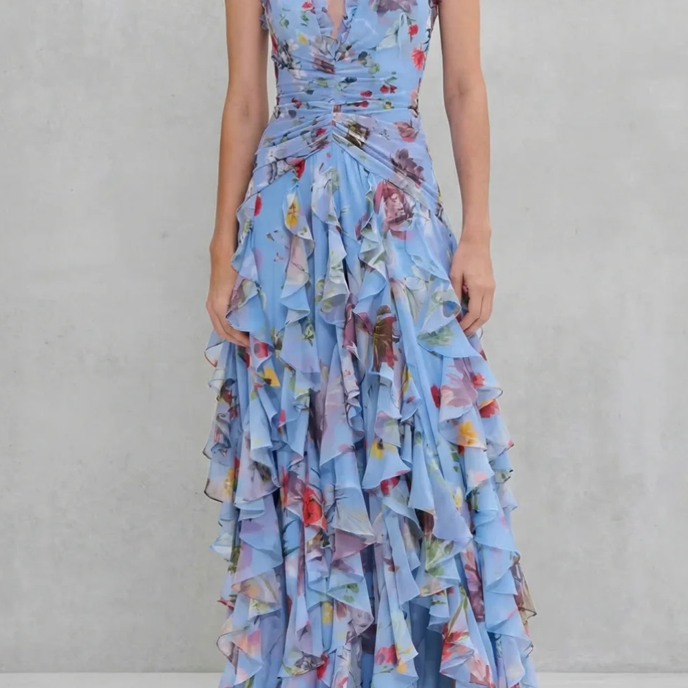 Belladina | Neckholder-Maxikleid - Blau - Maxi Dresses - Marlow & Claire