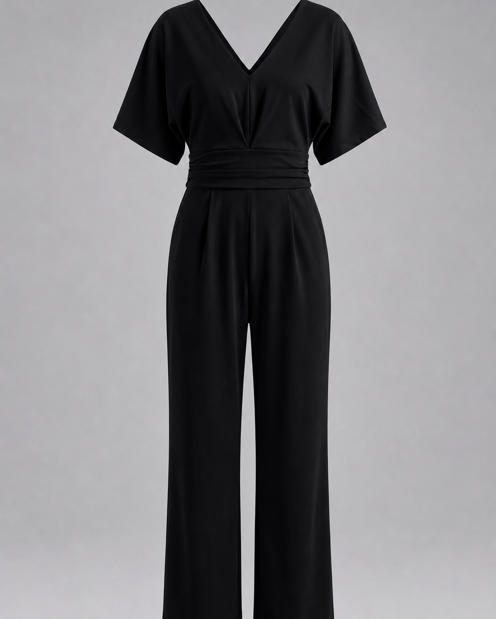 Lena - Eleganter V-Ausschnitt-Jumpsuit - Schwarz - Jumpsuit - Concept Fashionlab Boutique
