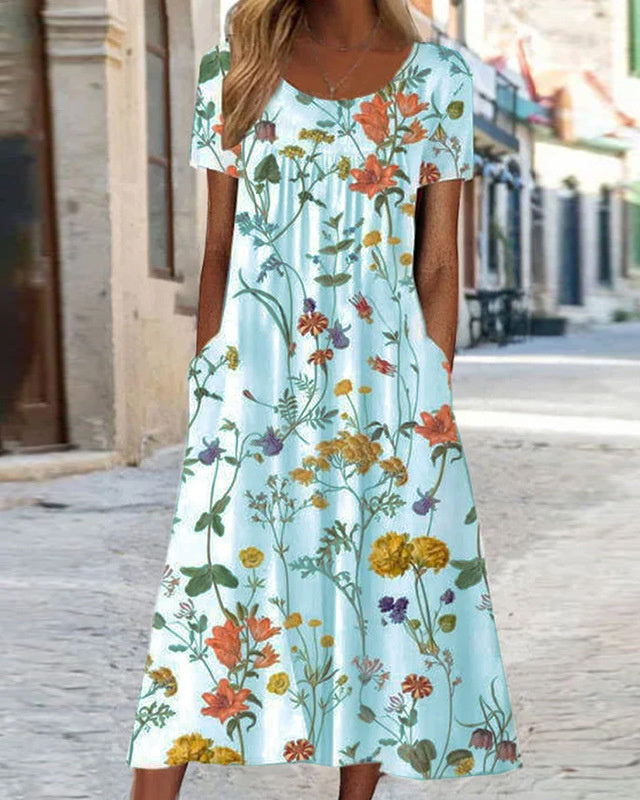 Lila – Kleid, das mühelos den Bauch bedeckt - Hellblau - - Cow Clothing