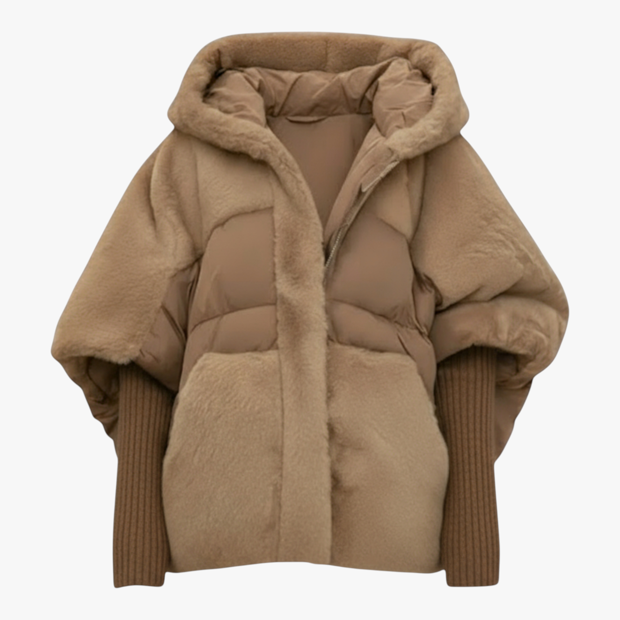 Lucia | Damen Oversize-Langmantel mit Kapuze – warme und bequeme Eleganz