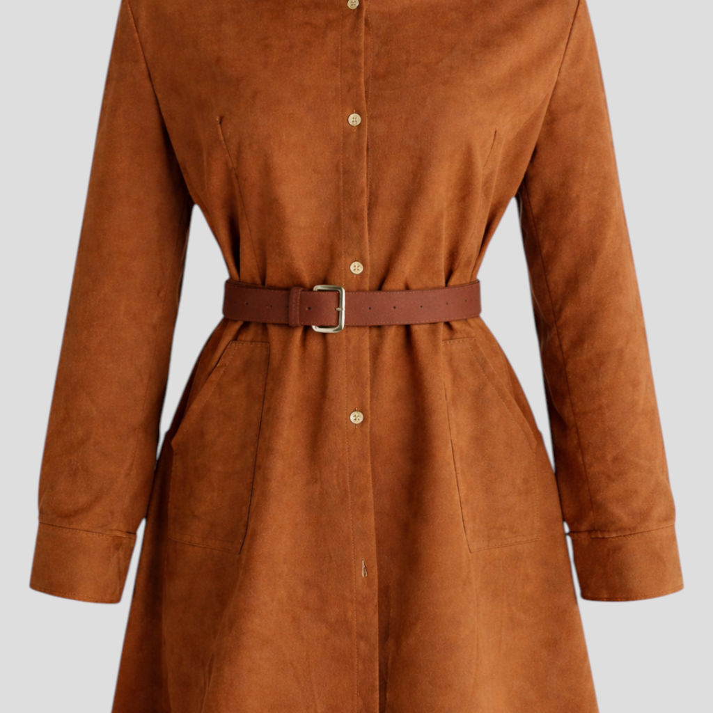 Jéssara – Zeitloses Kleid mit Knopfleiste für einen mühelosen Stil Damen