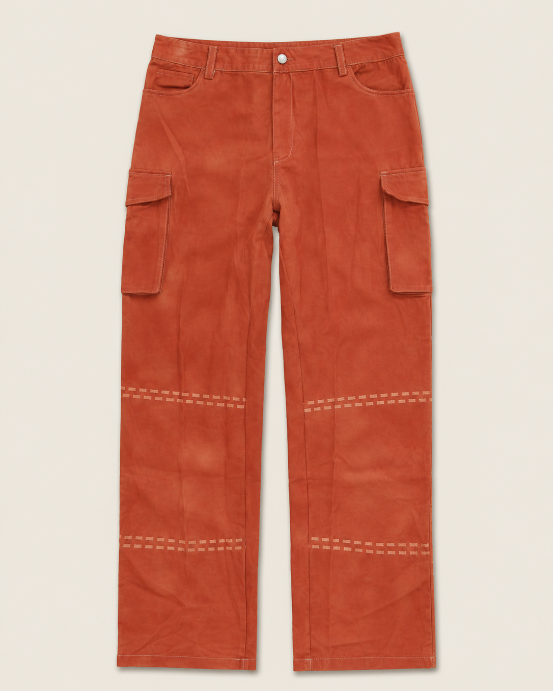 Cargo-Hose mit 3D-Druck und weitem Bein - - Pants - Concept Fashionlab