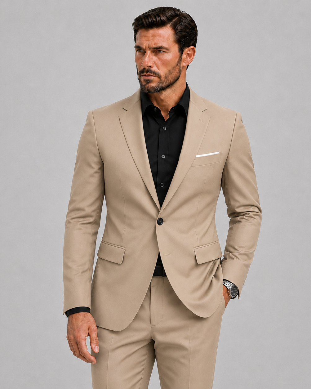Eleganter Herren Slim-Fit Anzug für festliche Anlässe & Hochzeiten - - Pakken - Lunelle